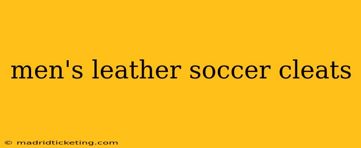 men's leather soccer cleats