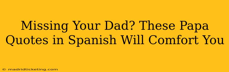 Missing Your Dad? These Papa Quotes in Spanish Will Comfort You