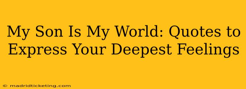 My Son Is My World: Quotes to Express Your Deepest Feelings