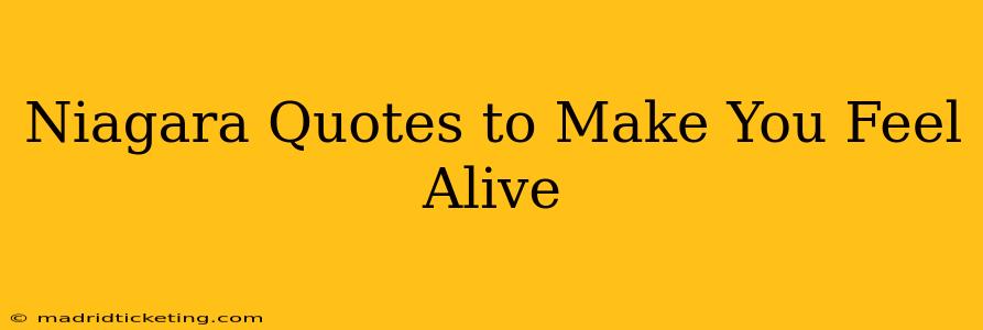 Niagara Quotes to Make You Feel Alive