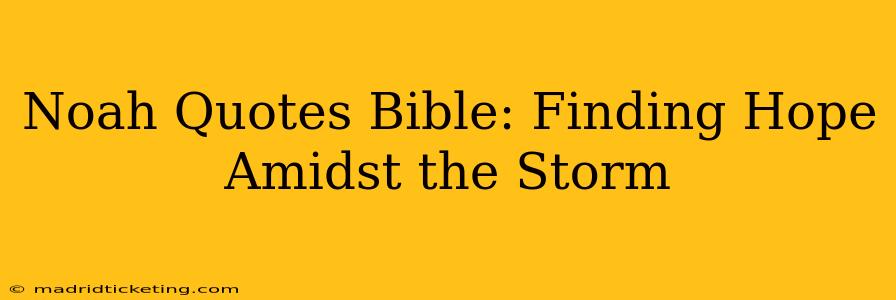 Noah Quotes Bible: Finding Hope Amidst the Storm