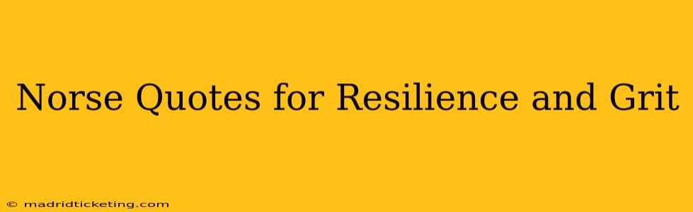 Norse Quotes for Resilience and Grit