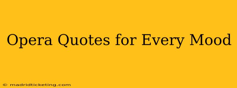 Opera Quotes for Every Mood