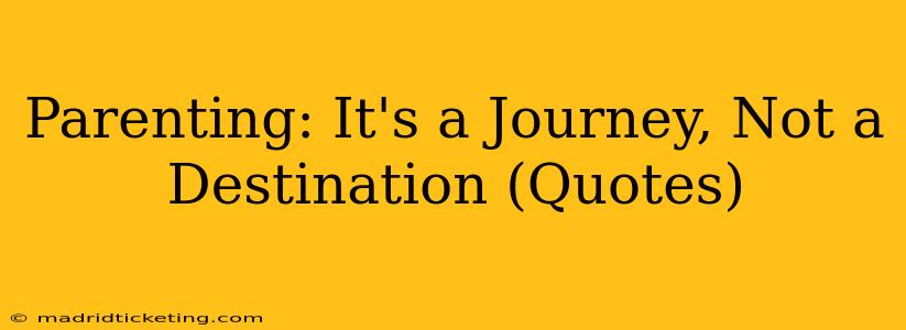 Parenting: It's a Journey, Not a Destination (Quotes)