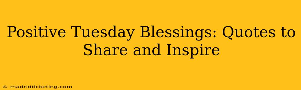 Positive Tuesday Blessings: Quotes to Share and Inspire