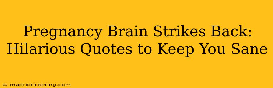 Pregnancy Brain Strikes Back: Hilarious Quotes to Keep You Sane
