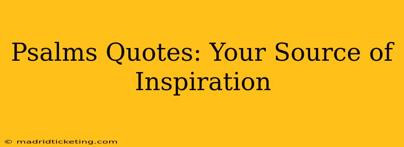 Psalms Quotes: Your Source of Inspiration