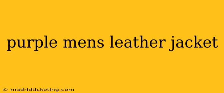 purple mens leather jacket