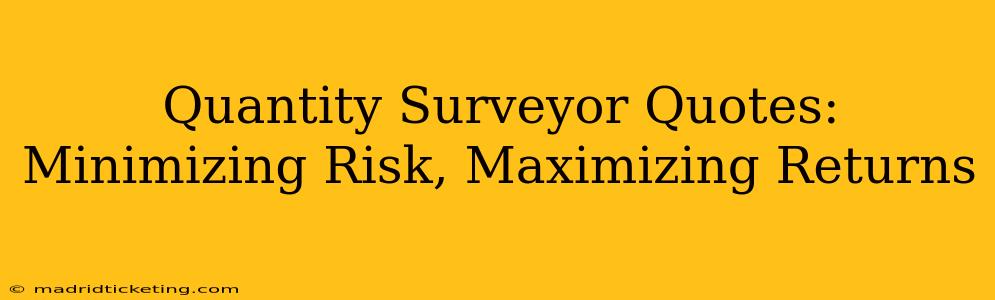 Quantity Surveyor Quotes:  Minimizing Risk, Maximizing Returns