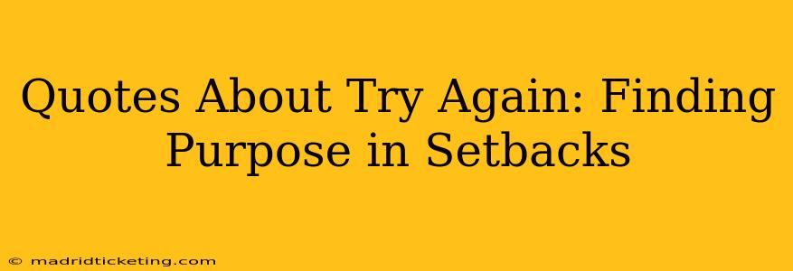 Quotes About Try Again: Finding Purpose in Setbacks