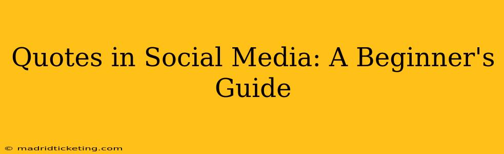 Quotes in Social Media: A Beginner's Guide