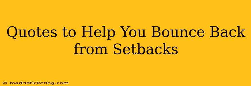 Quotes to Help You Bounce Back from Setbacks