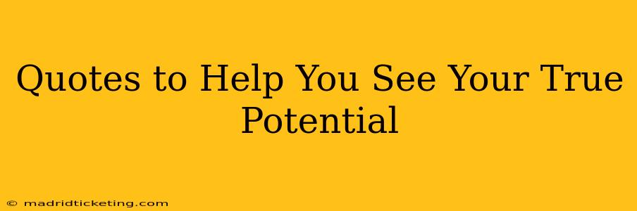 Quotes to Help You See Your True Potential
