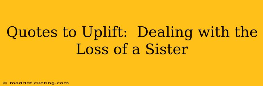 Quotes to Uplift:  Dealing with the Loss of a Sister