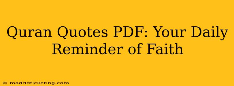 Quran Quotes PDF: Your Daily Reminder of Faith