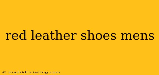 red leather shoes mens