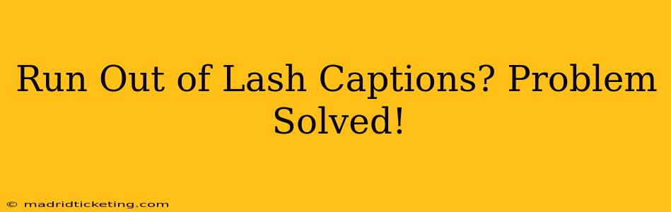 Run Out of Lash Captions? Problem Solved!