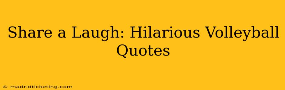 Share a Laugh: Hilarious Volleyball Quotes