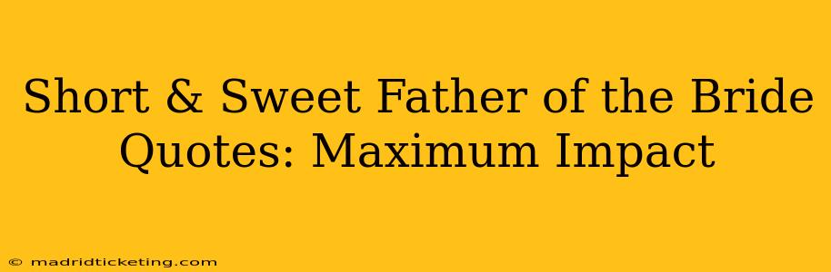Short & Sweet Father of the Bride Quotes: Maximum Impact