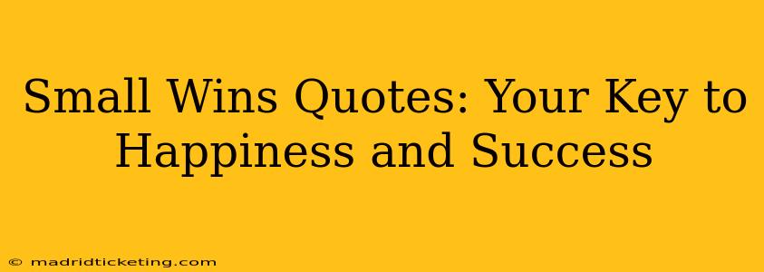 Small Wins Quotes: Your Key to Happiness and Success