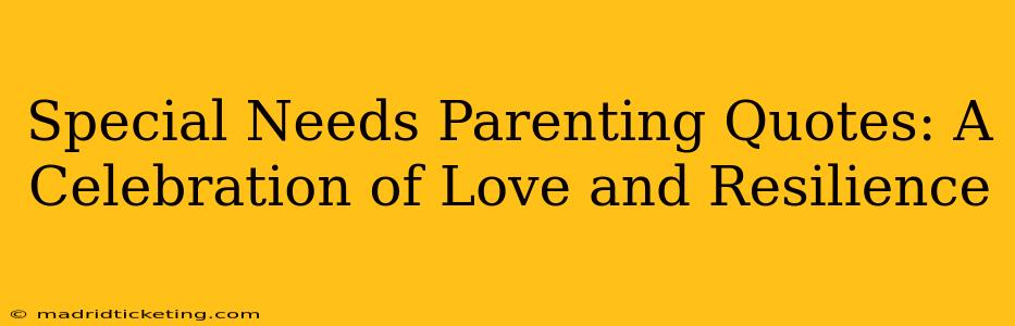 Special Needs Parenting Quotes: A Celebration of Love and Resilience