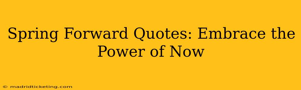 Spring Forward Quotes: Embrace the Power of Now