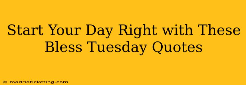 Start Your Day Right with These Bless Tuesday Quotes