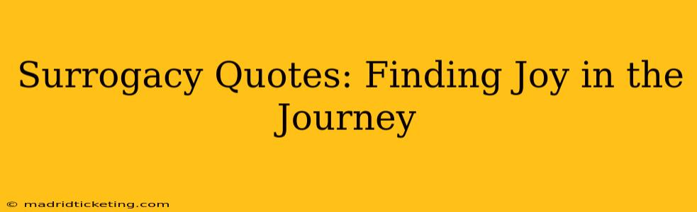 Surrogacy Quotes: Finding Joy in the Journey