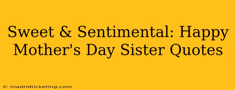 Sweet & Sentimental: Happy Mother's Day Sister Quotes