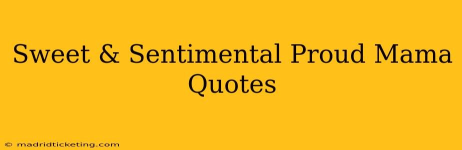 Sweet & Sentimental Proud Mama Quotes