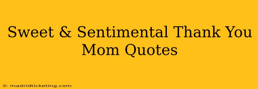 Sweet & Sentimental Thank You Mom Quotes