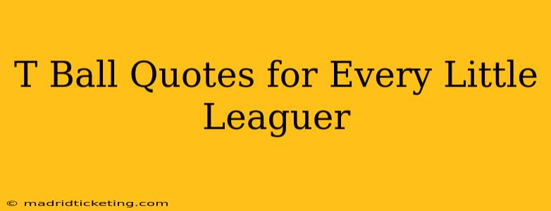 T Ball Quotes for Every Little Leaguer