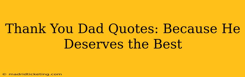 Thank You Dad Quotes: Because He Deserves the Best