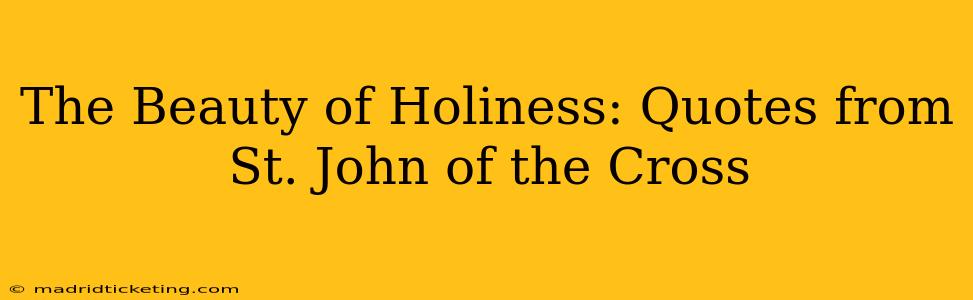 The Beauty of Holiness: Quotes from St. John of the Cross