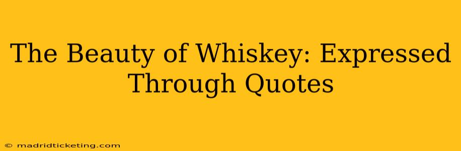 The Beauty of Whiskey: Expressed Through Quotes