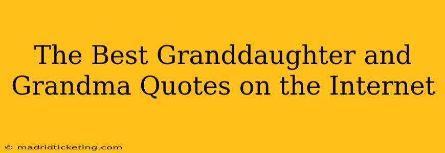 The Best Granddaughter and Grandma Quotes on the Internet