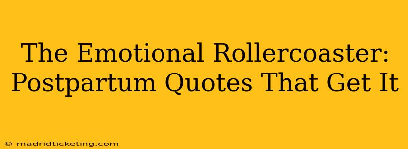 The Emotional Rollercoaster: Postpartum Quotes That Get It