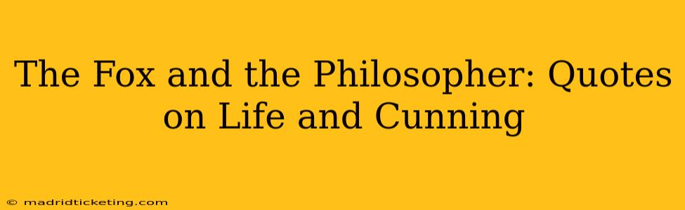 The Fox and the Philosopher: Quotes on Life and Cunning