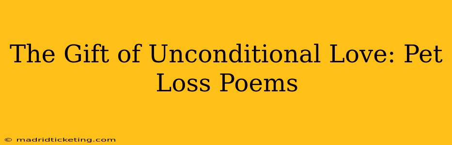 The Gift of Unconditional Love: Pet Loss Poems
