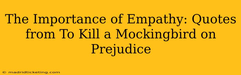 The Importance of Empathy: Quotes from To Kill a Mockingbird on Prejudice