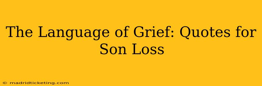 The Language of Grief: Quotes for Son Loss