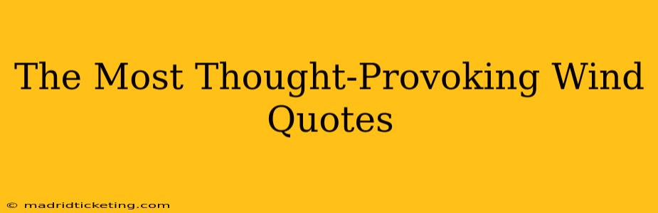 The Most Thought-Provoking Wind Quotes