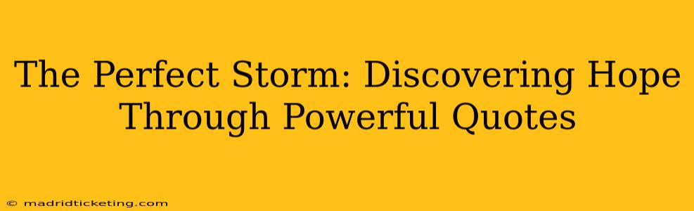 The Perfect Storm: Discovering Hope Through Powerful Quotes