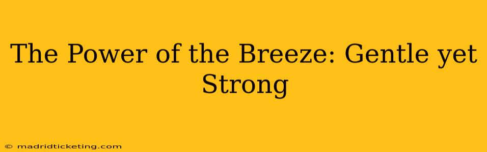 The Power of the Breeze: Gentle yet Strong