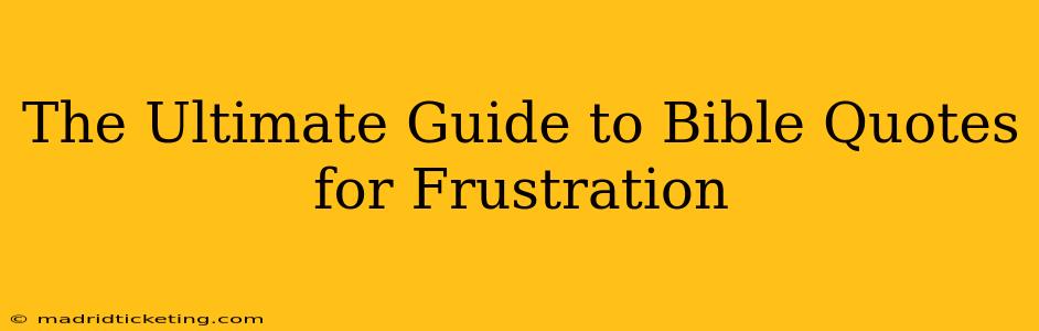 The Ultimate Guide to Bible Quotes for Frustration