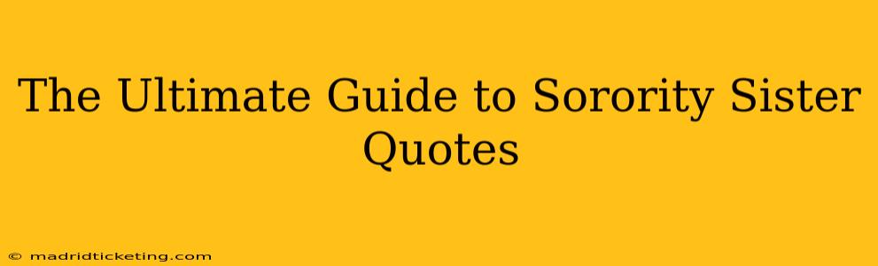 The Ultimate Guide to Sorority Sister Quotes
