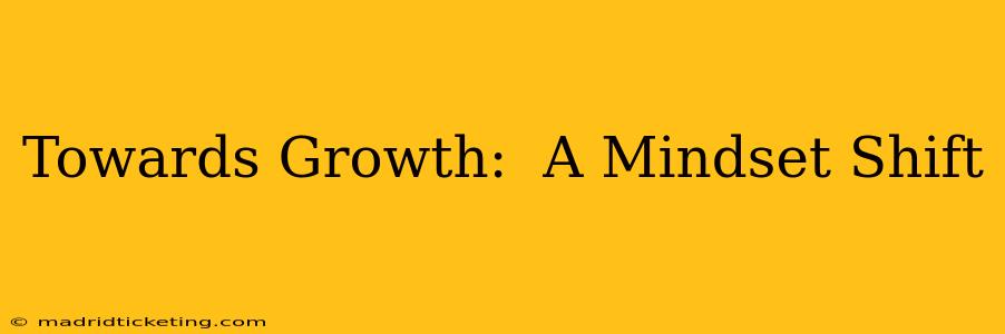 Towards Growth:  A Mindset Shift