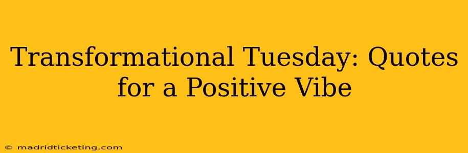 Transformational Tuesday: Quotes for a Positive Vibe