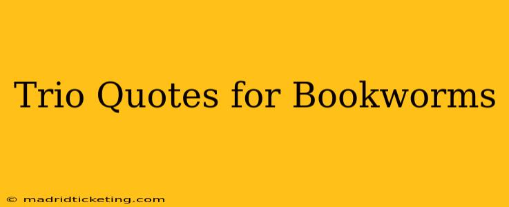 Trio Quotes for Bookworms