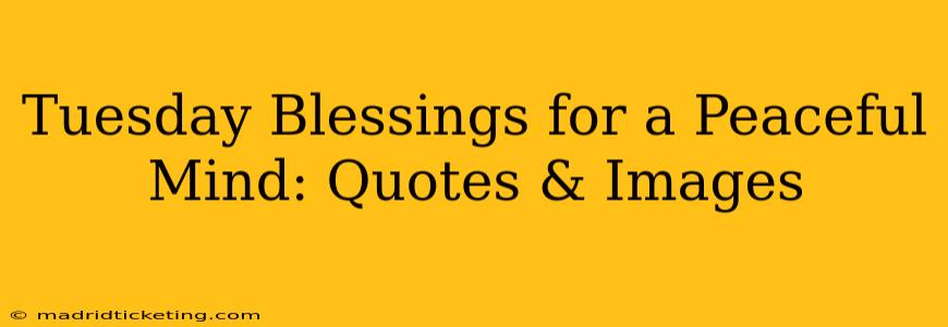 Tuesday Blessings for a Peaceful Mind: Quotes & Images